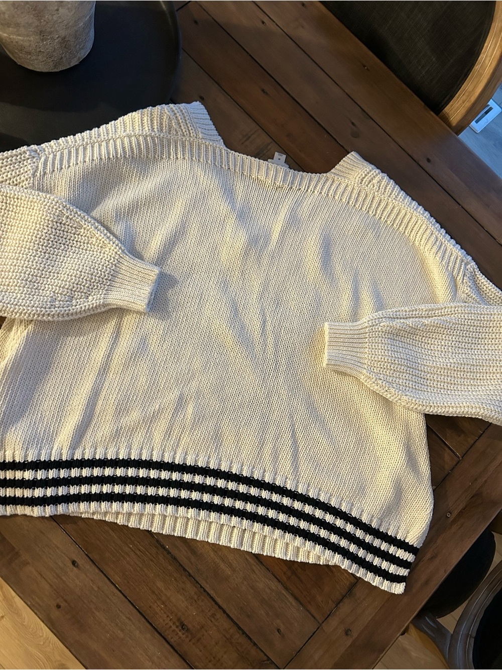 Anthropologie Maeve Catch of the Day Viral Linen Preppy Sweater M - Picture 12 of 15
